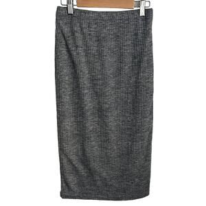 One Teaspoon Gray Ribbed Knit Pencil Skirt Size S